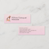 Niedliche Giraffe Mama & Baby Mini Visitenkarte (Vorne/Hinten)