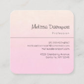 Niedliche Giraffe Mama & Baby Quadratische Visitenkarte (Rückseite)