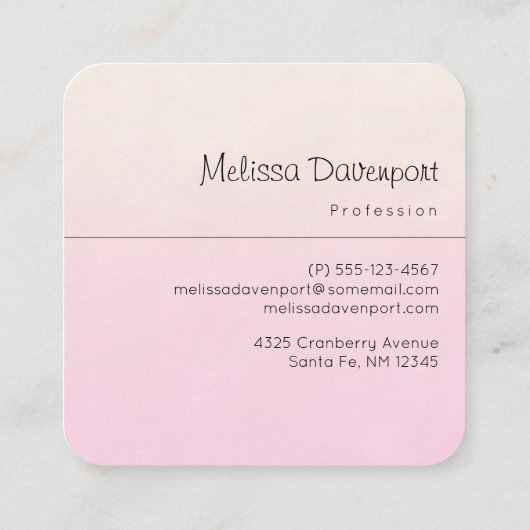 Niedliche Giraffe Mama & Baby Quadratische Visitenkarte (Rückseite)