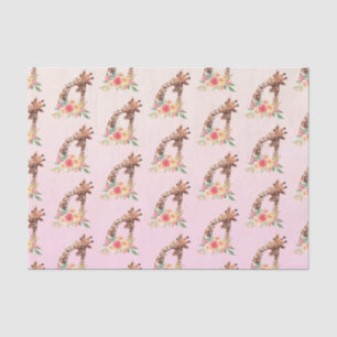 Niedliche Giraffe Mama & Baby Seidenpapier