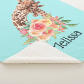 Niedliche Giraffe Mama & Baby Sherpadecke (3/4)