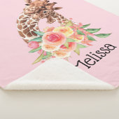 Niedliche Giraffe Mama & Baby Sherpadecke (3/4)