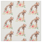 Niedliche Giraffe Mama & Baby Stoff (Muster)