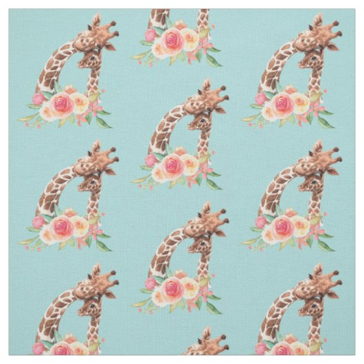 Niedliche Giraffe Mama & Baby Stoff (Muster)