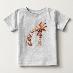 Niedliche Giraffe Mama oder Vater & Kalb Baby Baby T-shirt