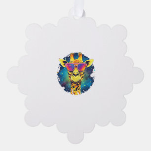 Niedliche Giraffe Männer Frauen Kinder _2 Ornament Karte