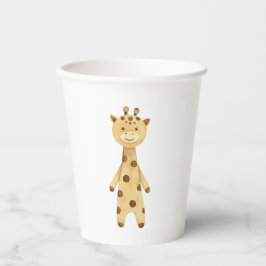 Niedliche Giraffe, minimalistisches Kindergeburtst Pappbecher