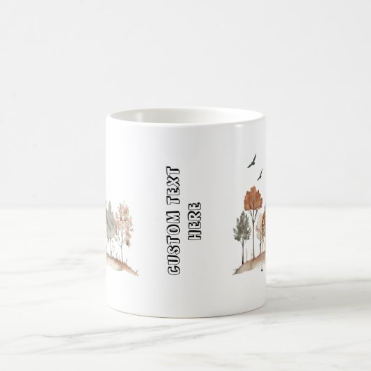 Niedliche Giraffe mit benutzerdefiniertem Text Kaffeetasse (Mittel)