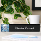 Niedliche Giraffe mit Blume Namensplakette