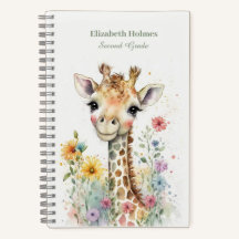 Niedliche Giraffe mit Blume