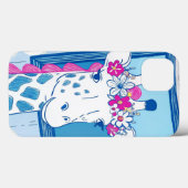 Niedliche Giraffe mit Blume Pop Kunst Case-Mate iPhone Hülle (Rückseite (Horizontal))