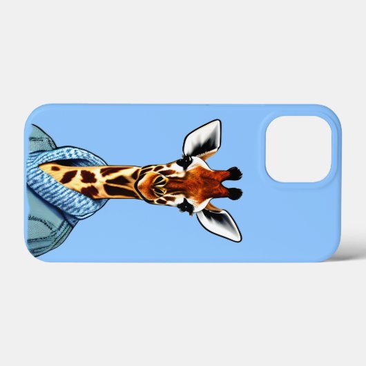 Niedliche Giraffe mit Denim Jacket Case-Mate iPhone Hülle (Rückseite (Horizontal))