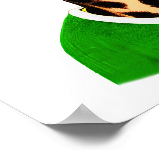 Niedliche Giraffe mit einem grünen Pullover Poster (Ecke)