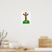 Niedliche Giraffe mit einem grünen Pullover Poster (Küche)