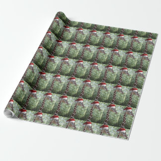 Niedliche Giraffe mit einem Weihnachtshut Geschenkpapier