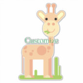 Niedliche Giraffe Munching Thunder_Cove Aufkleber (Vorderseite)