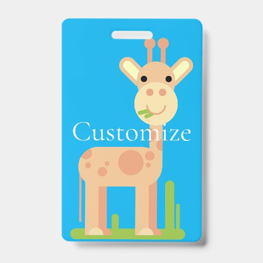 Niedliche Giraffe Munching Thunder_Cove Ausweis (Vorderseite)