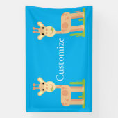 Niedliche Giraffe Munching Thunder_Cove Banner (Vertikal)