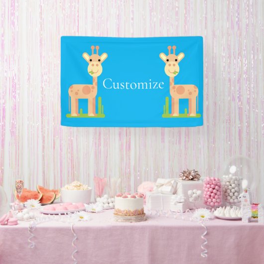 Niedliche Giraffe Munching Thunder_Cove Banner (Party)