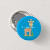 Niedliche Giraffe Munching Thunder_Cove Button (Vorne & Hinten)
