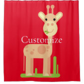 Niedliche Giraffe Munching Thunder_Cove Duschvorhang (Vorderseite)