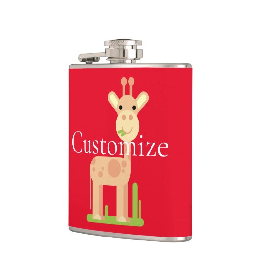 Niedliche Giraffe Munching Thunder_Cove Flachmann (Links)