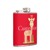 Niedliche Giraffe Munching Thunder_Cove Flachmann (Rechts)