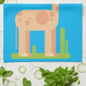 Niedliche Giraffe Munching Thunder_Cove Geschirrtuch (Gefaltet)