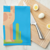 Niedliche Giraffe Munching Thunder_Cove Geschirrtuch (Viertel Falte)