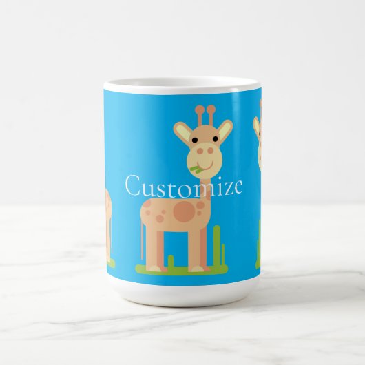 Niedliche Giraffe Munching Thunder_Cove Kaffeetasse (Mittel)