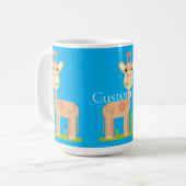 Niedliche Giraffe Munching Thunder_Cove Kaffeetasse (Vorderseite Links)