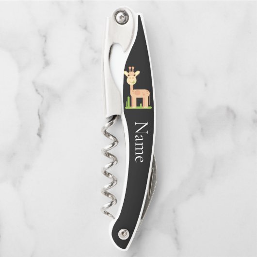 Niedliche Giraffe Munching Thunder_Cove Kellnermesser (Vorderseite)