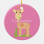 Niedliche Giraffe Munching Thunder_Cove Keramik Ornament (Hinten)