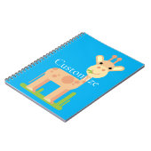 Niedliche Giraffe Munching Thunder_Cove Notizblock (Linke Seite)
