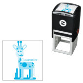 Niedliche Giraffe Munching Thunder_Cove Permastempel (Beispiel)