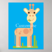 Niedliche Giraffe Munching Thunder_Cove Poster (Vorne)