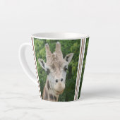 Niedliche Giraffe Nah-Up Design Latte Tasse (Linke Ecke)