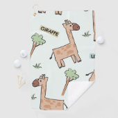 Niedliche Giraffe Nahtloses Muster Golfhandtuch (Insitu)