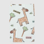 Niedliche Giraffe Nahtloses Muster Golfhandtuch (Vorderseite)