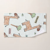 Niedliche Giraffe Nahtloses Muster Handtuch (Handtuch)