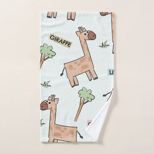 Niedliche Giraffe Nahtloses Muster Handtuch (Handtuch)