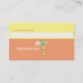 Niedliche Giraffe Pädiaterkarte Terminkarte (Rückseite)