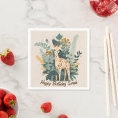 Niedliche Giraffe-Papier-Teller Serviette (Beispiel)