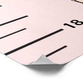 Niedliche Giraffe Pastel Wachstumsdiagramm hinzufü Poster (Ecke)