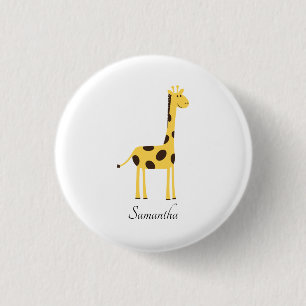 Niedliche Giraffe Personalisiert Button