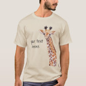 Niedliche Giraffe Personalisiert T-Shirt (Vorderseite)