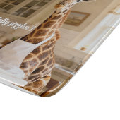 Niedliche Giraffe, Personalisierte Glasschneidepla Schneidebrett (Ecke)