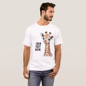Niedliche Giraffe Personalisierter T - Shirt (Vorne ganz)