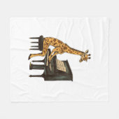 Niedliche Giraffe Piano Giraffen Musikermusik Fleecedecke (Vorderseite (Horizontal))