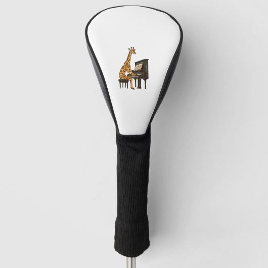 Niedliche Giraffe Piano Giraffen Musikermusik Golf Headcover (Vorderseite)
